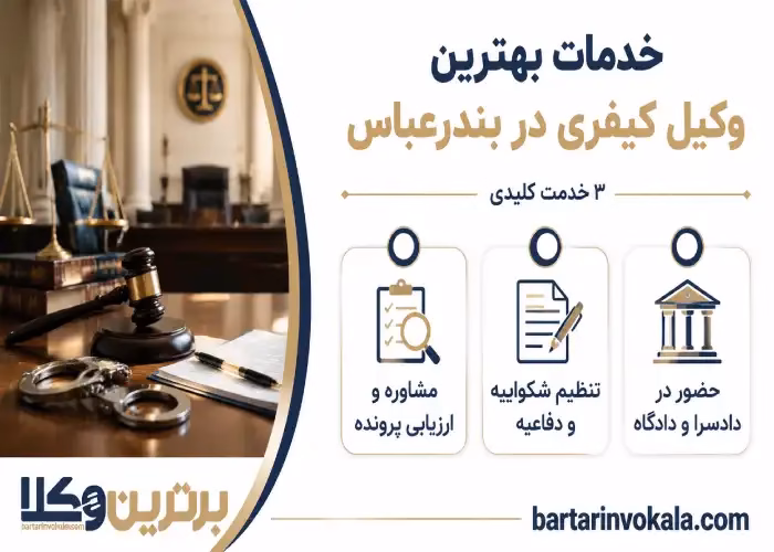 خدمات بهترین وکیل کیفری در بندرعباس