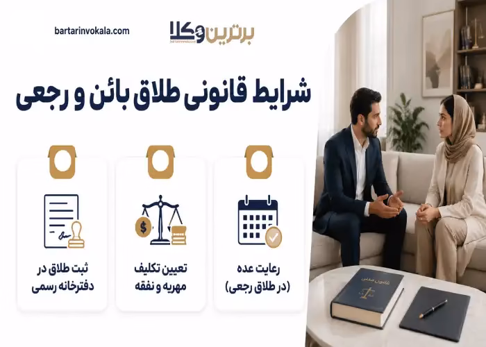 شرایط قانونی طلاق بائن و رجعی