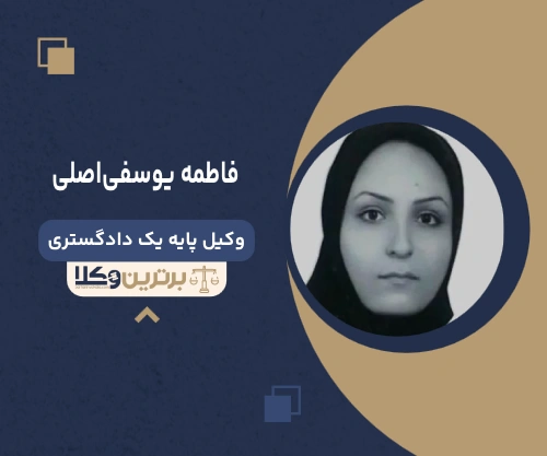 فاطمه یوسفی‌اصلی‌ وکیل جرایم رایانه ای در تهران