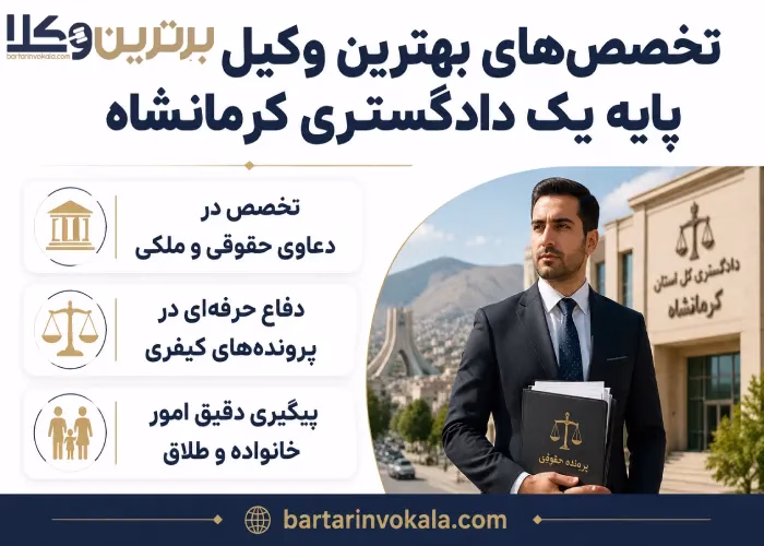 تخصص های بهترین وکیل پایه یک دادگستری کرمانشاه