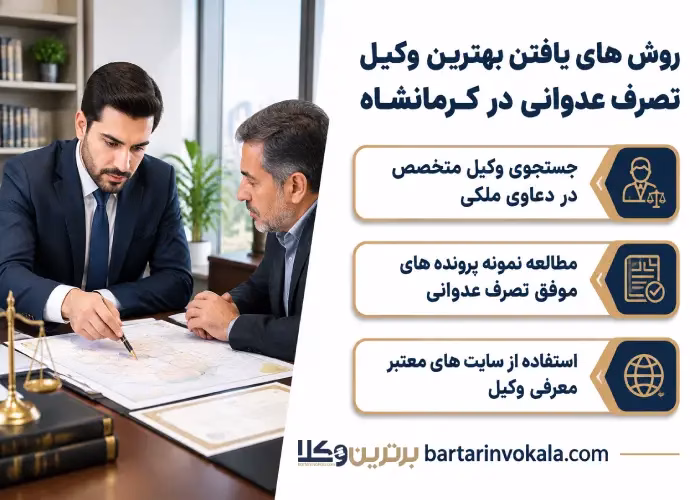 روش های یافتن بهترین وکیل تصرف عدوانی در کرمانشاه