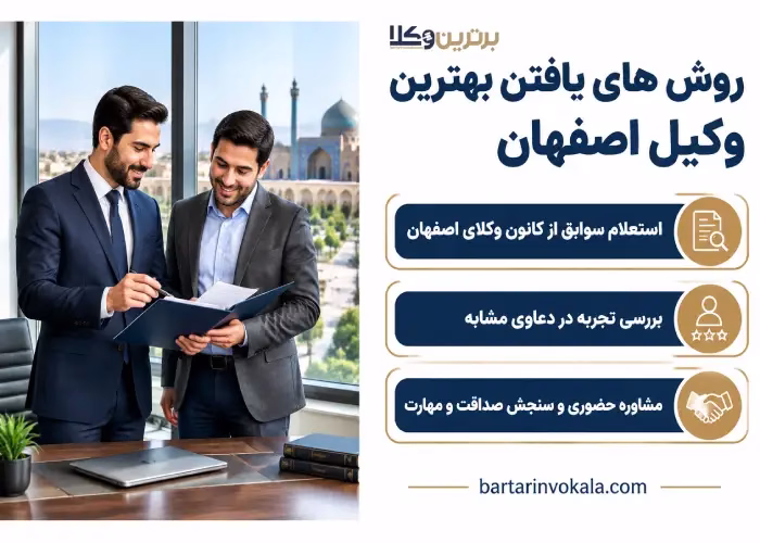 روش های یافتن بهترین وکیل اصفهان