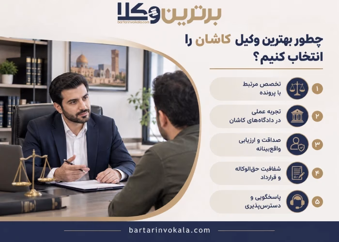 چطور بهترین وکیل کاشان را پیدا کنیم؟
